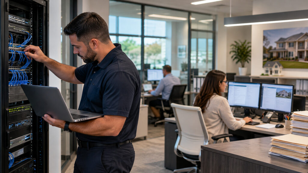 IT technician supporting network systems in a mortgage office